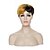 cheap Older Wigs-Synthetic Wig Straight Straight Pixie Cut With Bangs Wig Short Light Blonde Mixed Color Natural Black Red Blonde Synthetic Hair 6 inch Women&#039;s Highlighted / Balayage Hair Blonde Multi-color hairjoy