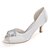 economico Scarpe da Sposa-Per donna scarpe da sposa Matrimonio Serata e festa tacchi da sposa Scarpe da sposa Estate Con diamantini A stiletto Punta aperta Classico Raso Mocassino Tinta unita Nero Bianco Avorio