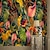 levne Květinová a rostlinná tapeta-nástěnná samolepka na zeď samolepka pokrývající tisk tropická palma květ list plátno domácí dekorace slupka a hůl odnímatelná