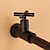 お買い得  壁掛け水栓金具-浴室の蛇口 シングルハンドル マットブラック 壁への取り付け 1つの穴 標準スパウト 冷水のみの亜鉛合金の浴室の蛇口
