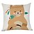 cheap Throw Pillows &amp; Covers-9 pcs Linen Pillow Cover, Cartoon Animals Casual Modern Square Traditional Classic