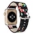 זול להקות Apple Watch-להקת שעונים חכמה ל Apple iWatch Sreies 8 7 6 5 4 3 2 1 SE Ultra 49mm 45mm 44mm 42mm 41mm 40mm 38mm דמוי עור שעון חכם רצועה חמוד אלסטי ללא דהייה מודפס פרחוני תַחֲלִיף צמיד