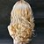 abordables Perruques de déguisement-perruques de vin pour les femmes perruque synthétique ondulé ondulé avec une frange perruque cheveux synthétiques longs blonds rouges femmes cheveux surlignés / balayés partie latérale perruque