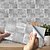 economico Adesivi murali decorativi-20x10cmx9pcs adesivi in mattoni di cemento grigio chiaro retro carta da parati impermeabile a prova di olio per piastrelle per la decorazione della casa della parete del bagno della cucina
