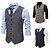 cheap Cosplay &amp; Costumes-Gentleman Kingsman Retro Vintage Roaring 20s 1920s The Great Gatsby Masquerade Vest Waistcoat Outerwear Adults&#039; Men&#039;s Polyester Slim Fit Costume Black / Gray / Coffee Vintage Cosplay Sleeveless Event