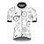 cheap Women&#039;s Cycling Clothing-21Grams Men&#039;s Short Sleeve Cycling Jersey Summer Nylon Polyester Gray+White Leaf Floral Botanical Funny Bike Jersey Top Mountain Bike MTB Road Bike Cycling Ultraviolet Resistant Quick Dry Breathable
