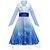 cheap Movie &amp; TV Theme Costumes-Frozen Dress Cosplay Costume Costume Girls&#039; Movie Cosplay European Helloween Vacation Dress Blue Dress Belt Children&#039;s Day