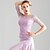 abordables Ballroom Dancewear-Ballroom Dance Top Split Joint Crystals / Rhinestones Women&#039;s Performance Short Sleeve Lace