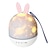baratos Iluminação Noturna &amp; Decoração-Projetor led luz noturna carregando projeção rotativa lâmpada noturna com orelhas de coelho para quarto de bebê lâmpada de cabeceira