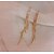 זול עגילים-בגדי ריקוד נשים עגילי טיפה קלאסי אהבה וינטאג&#039; קלסי עגילים תכשיטים זהב עבור מתנה יומי זוג 1