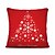 billiga Kuddfodral-uppsättning 6 julkuddar täcker bomull linne santa träd ren juldekoration