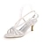 cheap Wedding Shoes-Women&#039;s Wedding Shoes Valentines Gifts Party Party &amp; Evening Wedding Sandals Bridal Shoes Bridesmaid Shoes Kitten Heel Open Toe Minimalism Satin Ankle Strap Black White Ivory