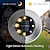 cheap Pathway Lights &amp; Lanterns-Solar Ground Lights 8LEDs Garden Lights Patio Disk Lights In-Ground Outdoor Landscape Lighting for Lawn Patio Pathway Yard Deck Walkway