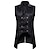 cheap Historical &amp; Vintage Costumes-Plague Doctor Party Distinguished Boutique Stylish Classic Style Masquerade Vest Waistcoat Outerwear Men&#039;s Jacquard Costume Black / Red / Navy Blue Vintage Cosplay Sleeveless Event / Party