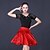 ieftine Ținute Dans Latin-Latin Dance Skirts Lace Tassel Women&#039;s Training Performance Short Sleeve Natural Milk Fiber