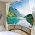 olcso landskap gobeläng-Window Landscape Large Wall Tapestry Art Decor Blanket Curtain Picnic Tablecloth Hanging Home Bedroom Living Room Dorm Decoration Polyester Lake Rive Forest Mountain
