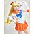 baratos Fantasias Anime-Inspirado por Sailor Moon Sailor Uranus Vídeo Jogo Fantasias de Cosplay Ternos de Cosplay Retalhos Vestido Peça para Cabeça Luvas Fantasias / Bandana / Arco / Arco / Bandana