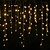 cheap LED String Lights-4m*0.6m Curtain String Lights 144 LEDs With 8-Mode Memory Controller Warm White Waterproof Engineering Outdoor Decorative Garden Decoration Lamp 220-240 V 1 set