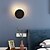 ieftine Lumini LED de Perete-aplică nordică led perete creativă sufragerie neagră, simplu, circulară, coridor, dormitor de tabără, noptieră