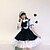 billige Lolitakjoler-Prinsesse Lolita Oji Lolita (Guttestil) Stuepike Uniform Cosplay kostyme Stuepike Kostumer Kostume Unisex Japansk Cosplay-kostymer Hvit Svart &amp; Hvit Sommerfugl Kortermet Knelang / Kjole / Hodeplagg