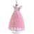 cheap Movie &amp; TV Theme Costumes-Princess Unicorn Dress Flower Girl Dress Girls&#039; Movie Cosplay Vacation Dress Pink Dress Polyester
