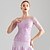 abordables Ballroom Dancewear-Ballroom Dance Top Split Joint Crystals / Rhinestones Women&#039;s Performance Short Sleeve Lace