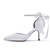 Χαμηλού Κόστους Παπούτσια Γάμου-Γυναικεία Γαμήλια παπούτσια Γόβες Νυφικά Παπούτσια Απομίμηση Πέρλας Ψηλοτάκουνο Μυτερή Μύτη Κομψό Σατέν Δαντέλα μέχρι πάνω Ασημί Μαύρο Λευκό