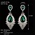 cheap Earrings-Women&#039;s AAA Cubic Zirconia Earrings Round Cut Floral Theme Stylish Luxury European Platinum Plated Gold Plated Earrings Jewelry Black / Silver / Green / White For Christmas Party Wedding Festival 1