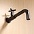 cheap Wall Mount-Bathroom Faucet Single Handle Matte Black Wall Installation One Hole Standard Spout Zinc Alloy Bathroom Faucet with Cold Water Only