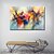 cheap Abstract Paintings-Oil Painting Hand Painted Horizontal Panoramic Abstract Floral / Botanical Comtemporary Modern Stretched Canvas / Rolled Canvas