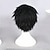 お買い得  アニメウィッグ-コスプレウィッグ 厚藤四郎 刀剣乱舞 ストレート コスプレ 非対称 前髪付き ウィッグ ショート 黒 合成毛 14インチ 女性用 アニメ コスプレ クール ブラック ハロウィン ウィッグ