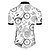 cheap Women&#039;s Cycling Clothing-21Grams Men&#039;s Short Sleeve Cycling Jersey Summer Nylon Polyester Gray+White Leaf Floral Botanical Funny Bike Jersey Top Mountain Bike MTB Road Bike Cycling Ultraviolet Resistant Quick Dry Breathable