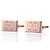 cheap Customized Jewelry-Personalized Customized Men&#039;s Cufflink Set Geometrical Geometric 1pc / pack Golden Rose Gold Black