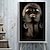 levne Postavy-obrazy na plátně plakáty malba umělecká díla obraz afroamerické zlaté náušnice náhrdelník černá hezká dívka bytové dekorace srolované plátno bez rámu nezarámované nenatažené
