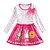 cheap Dresses-Kids Girls&#039; Dress Cartoon Knee-length Dress Embroidered Cotton Long Sleeve Cute Dress Fuchsia