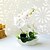 お買い得  人工観葉植物-舟形浴槽二股胡蝶蘭全高30.5cm、全径20.5cm、洗面器高さ6cm、洗面器径17.5cm