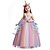 cheap Movie &amp; TV Theme Costumes-Princess Unicorn Dress Flower Girl Dress Girls&#039; Movie Cosplay A-Line Slip Vacation Dress Purple Rosy Pink Rainbow Dress Halloween Children&#039;s Day Masquerade Polyester Tulle