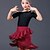 billige Klær til latindans-Latin Dance Skirts Pleats Girls&#039; Training Daily Wear Polyester