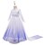preiswerte Kostüme aus Film und Fernsehen-Elsa Kleid Krone Film Cosplay Urlaubskleid Violett Kleid Tiara