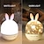 cheap Décor &amp; Night Lights-LED Projector Night Light Charging Rotating Projection Nightscape Lamp with Rabbit Ears for Baby Kids Room Bedside Lamp