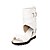 cheap Women&#039;s Sandals-Women&#039;s Sandals 2021 Hidden Heel Open Toe Vintage Sexy Minimalism Daily Party &amp; Evening PU Buckle Solid Colored White Black / Mid-Calf Boots