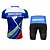 cheap Men&#039;s Clothing Sets-BIKEBOY Men&#039;s Cycling Jersey with Shorts Short Sleeve Mountain Bike MTB Road Bike Cycling Blue Patchwork Bike Clothing Suit Polyester 3D Pad Breathable Quick Dry Reflective Strips Back Pocket Sports