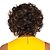 abordables Pelucas de máxima calidad-pelucas de color marrón oscuro para mujeres peluca sintética bob rizado parte libre peluca corta pelo sintético marrón oscuro de 10 pulgadas para mujeres