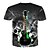 billiga T-shirts med 3D-tryck till herrar-Herr T-shirt Skjorta Grafisk Låga Tryck Kortärmad Dagligen Blast Rund hals Purpur Grå Guld / Sommar