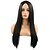 cheap Synthetic Trendy Wigs-Synthetic Wig Natural Straight Middle Part Wig Long Light Blonde Light Brown Brown Sliver White Black Synthetic Hair 24 inch Women&#039;s Fashionable Design Silky Party Blue Blonde