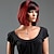 Недорогие Парики к костюмам-косплей костюм парик синтетический парик прямой боб аккуратная челка с челкой парик короткие черные черные / красные радужные синтетические волосы 12 дюймов женские женские синтетические сексуальные