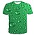 tanie męska koszulka 3d-Męska koszulka z okrągłym dekoltem z krótkim rękawem zielony niebieski fioletowy casual codzienny nadruk topy streetwear przesadzone letnie koszulki z nadrukami