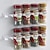 billige Køkkenopbevaring-køkkenflaske krydderi arrangør rack kabinet dør krydder clips 20-clip sæt