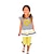 cheap Girls&#039; Clothing Sets-Girls&#039; Clothing Set Short Sleeve Yellow Striped Solid Colored Print Cotton Daily Holiday Active Regular / Cute / Spring / Summer