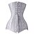 cheap Corsets-Women&#039;s Normal Basic Sexy Undergarments Wedding Lingerie Lingerie - Nylon Polyester Special Occasion Party / Evening Jacquard Corset White Black XS S M